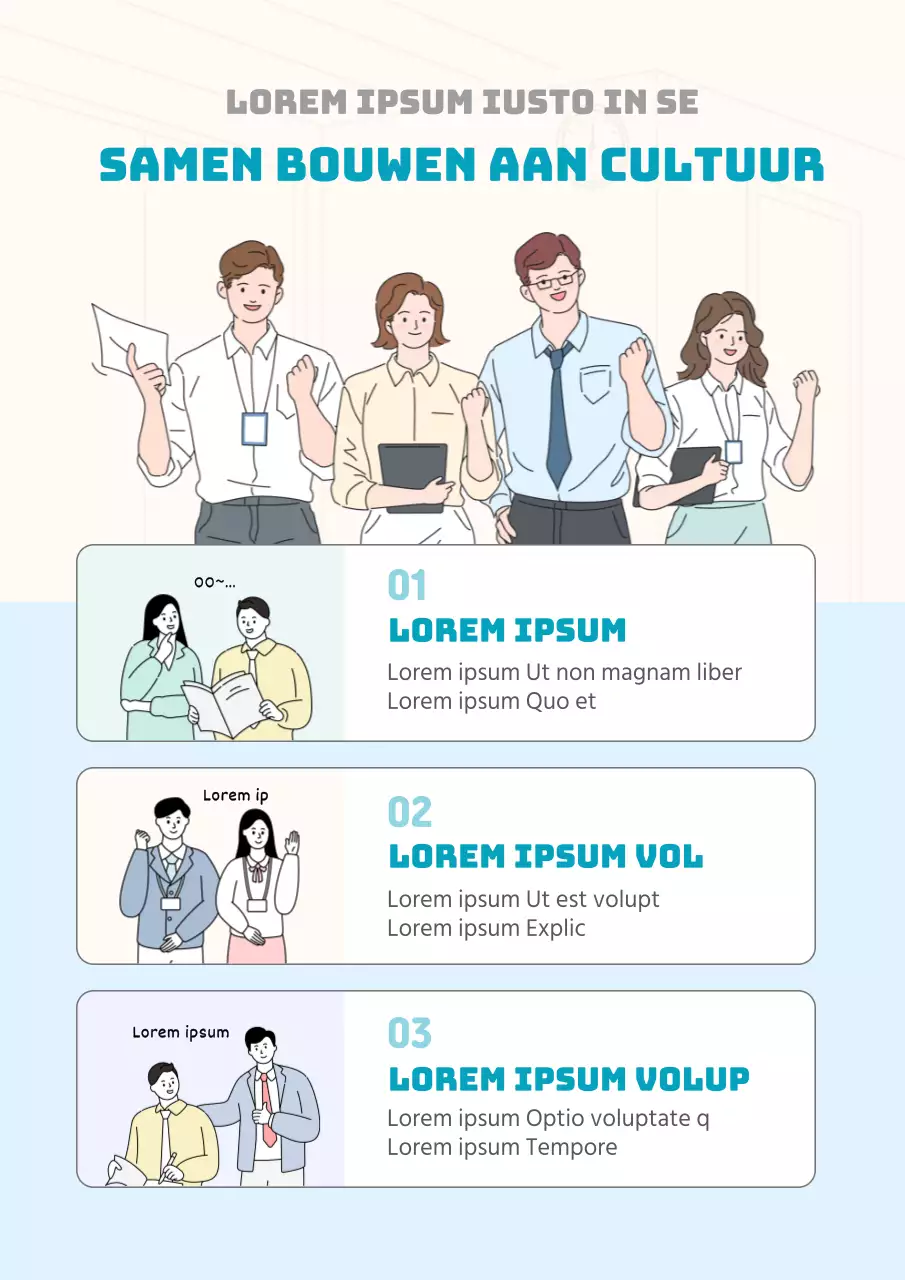 Geïllustreerde campagneposter Wederzijds respect Campagne organisatiecultuur