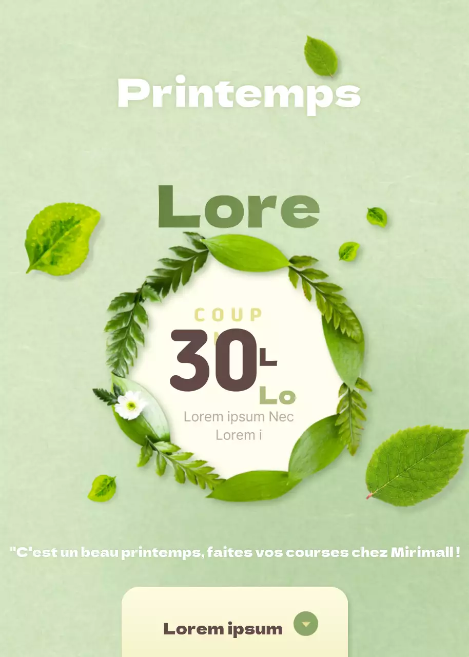 Coupons de printemps