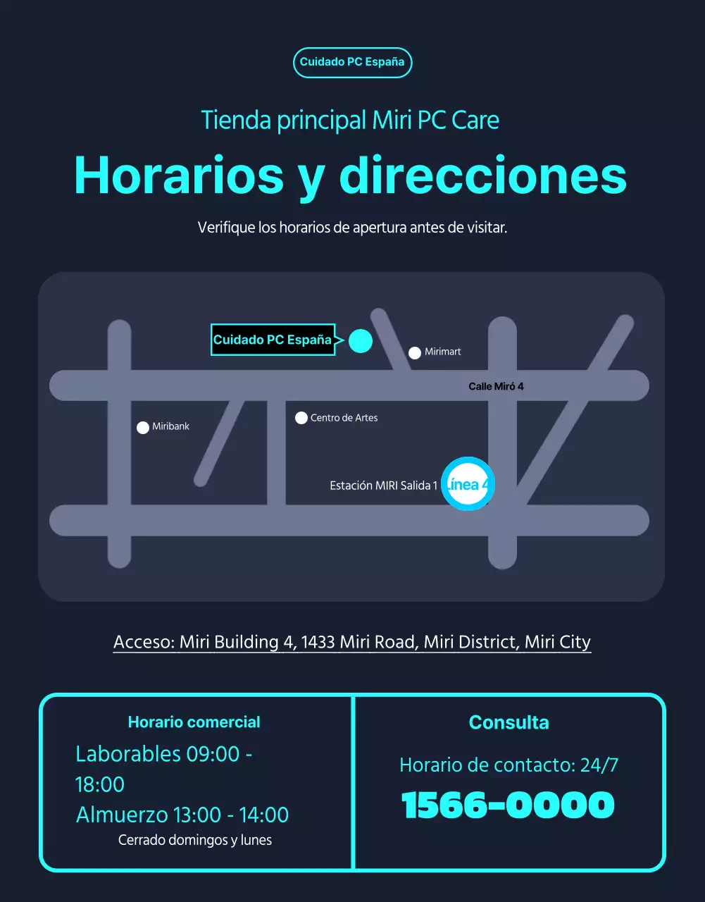 Promocione los servicios de reparación de ordenadores en plata y negro