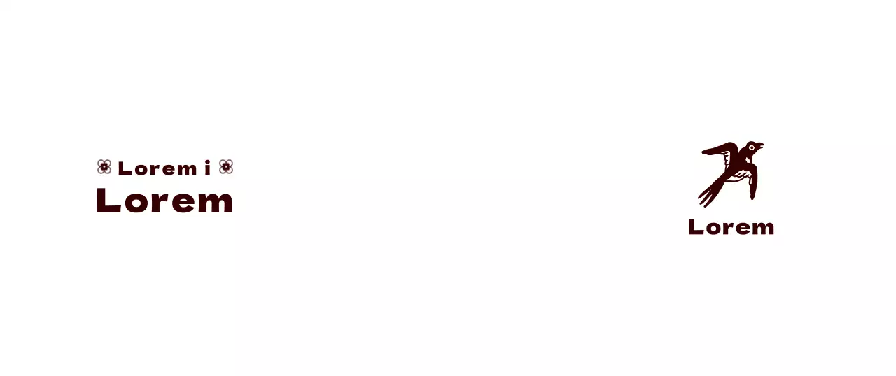 Un logo illustré d'une pie en marron.