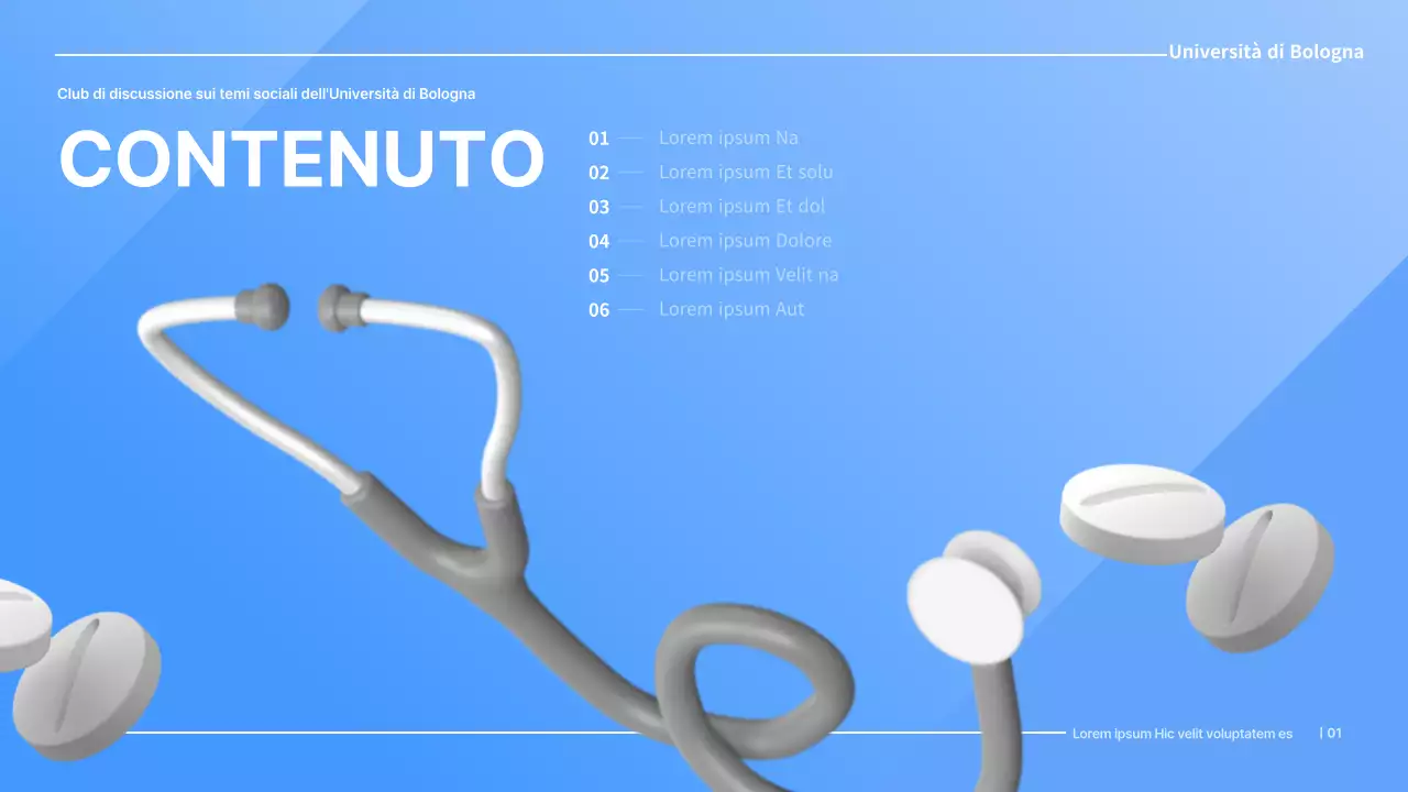 Presentazione blu semplice per il dibattito sulla privatizzazione della sanità