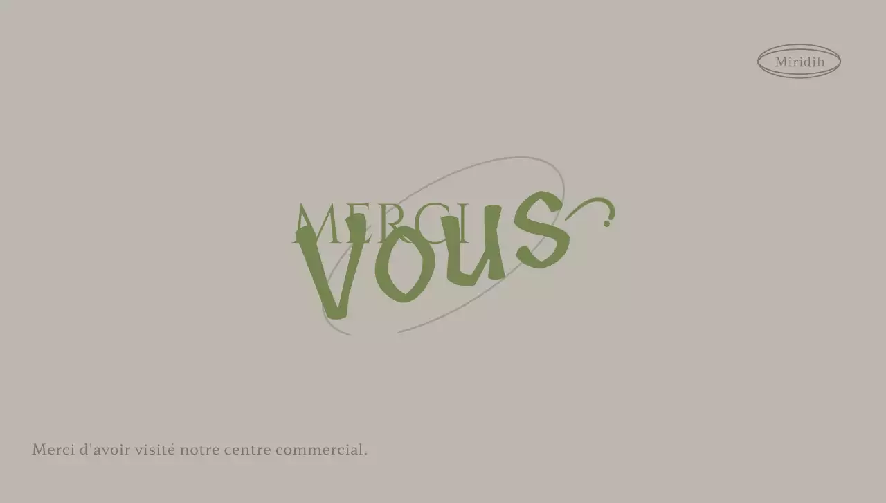 Enveloppe de la carte postale de la marque avec des couleurs discrètes, un texte d'appréciation du client et une illustration circulaire