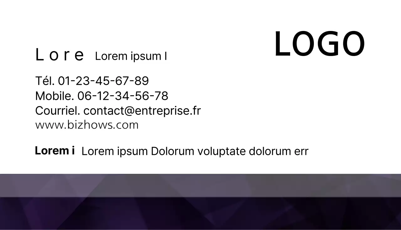 Cartes de visite d'entreprise