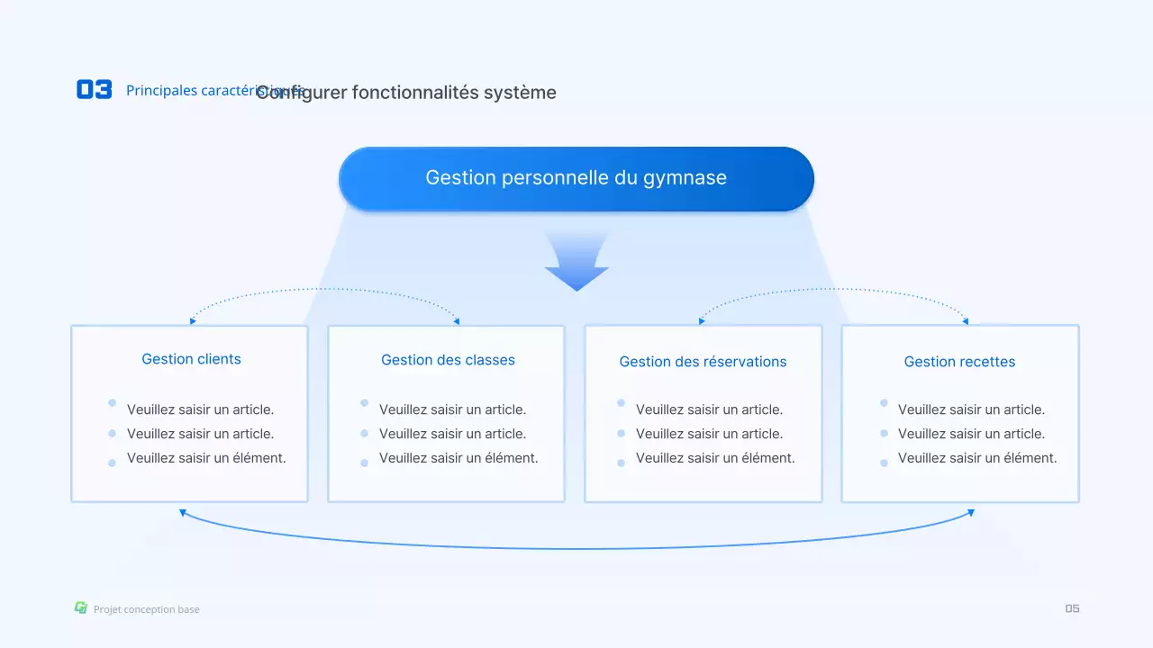 Défi scientifique et technique avec le concept de forme tridimensionnelle bleue