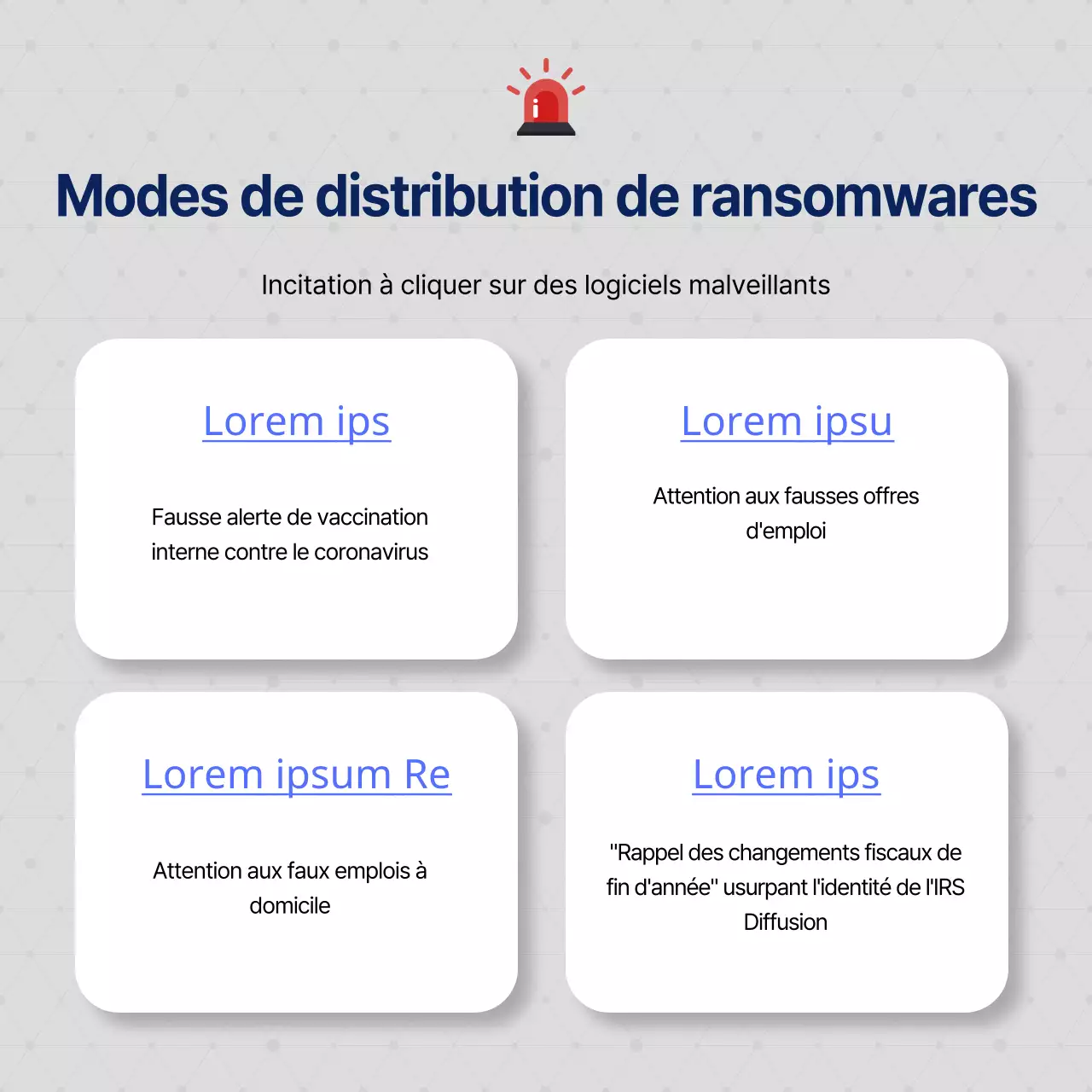 Une prévention sérieuse des ransomwares en bleu marine et en gris