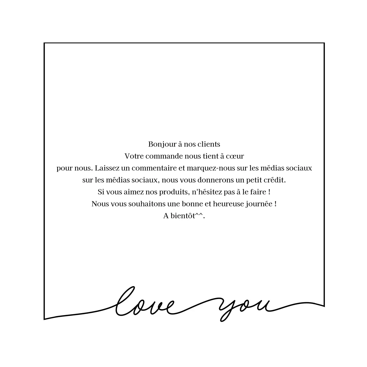 Concept de cadre manuscrit simple et émouvant pour la remise d'un mot de remerciement