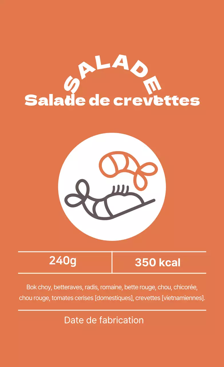 Étiquettes à salade illustrées multicolores