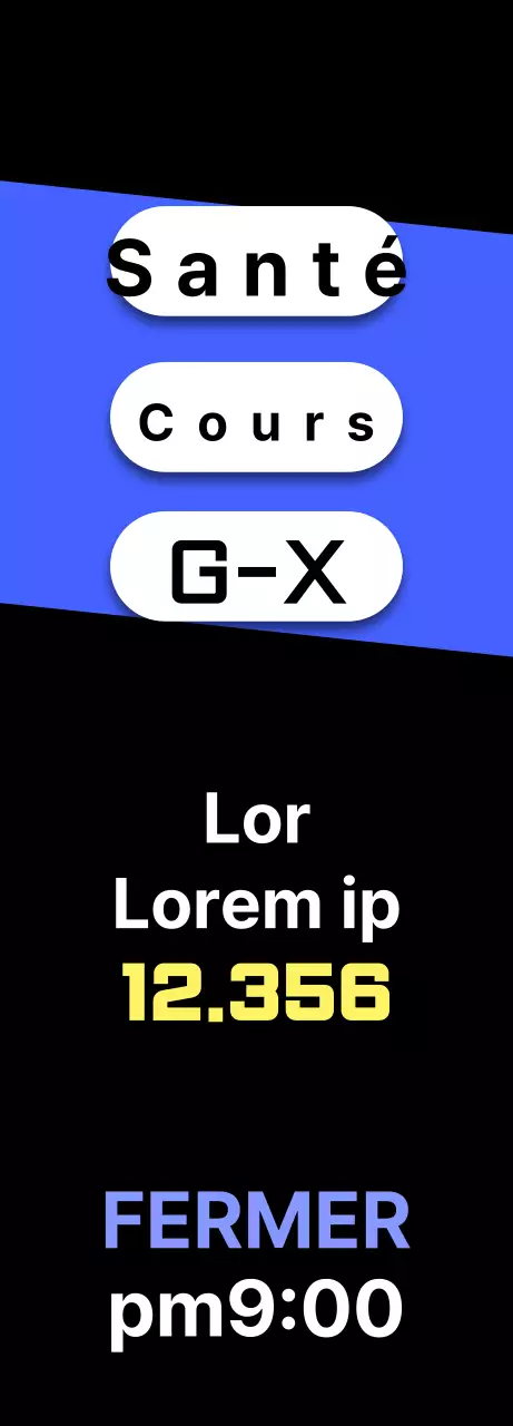 Offres de clubs de santé en bleu et noir