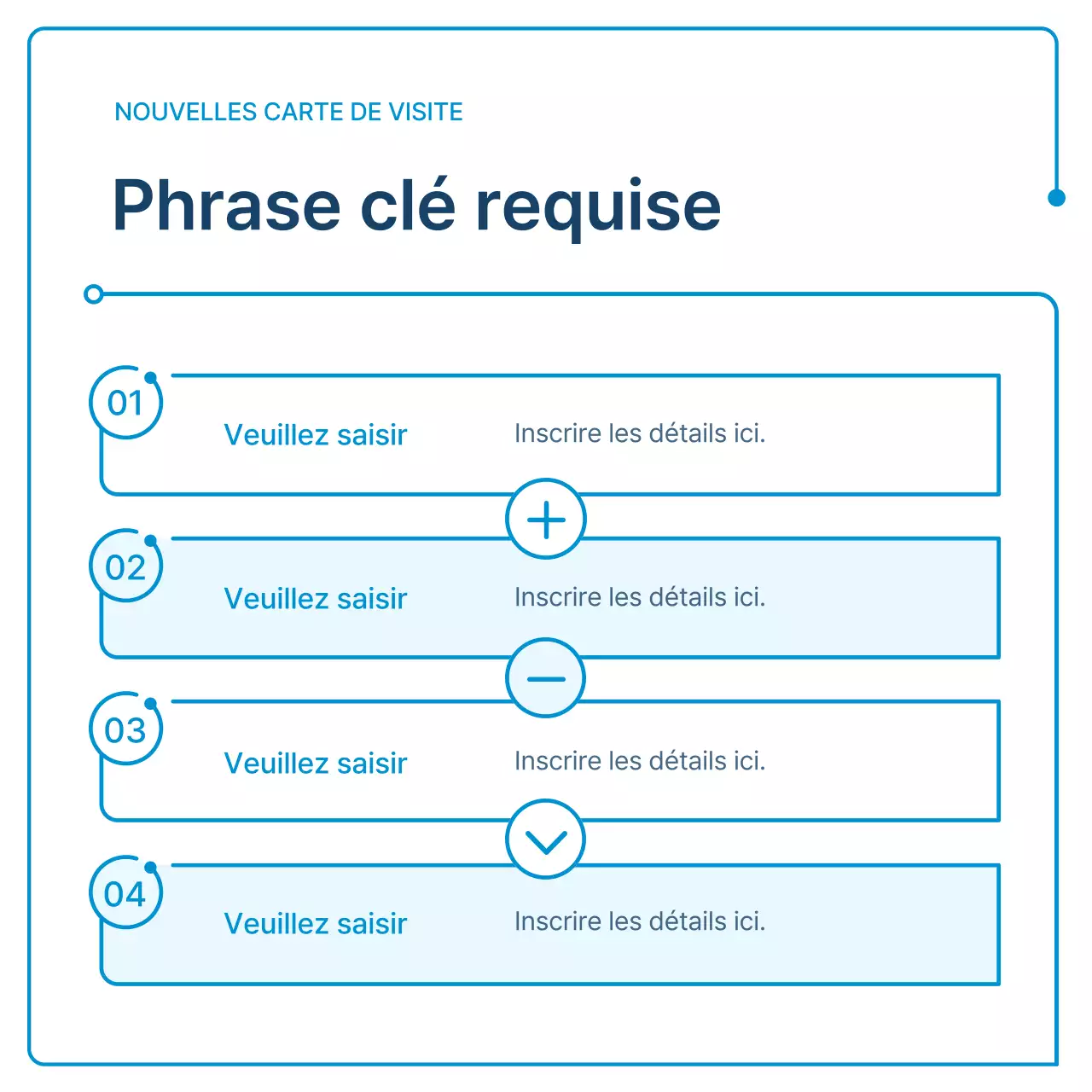 Guide des lettres d'information d'entreprise à géométrie blanche et bleue