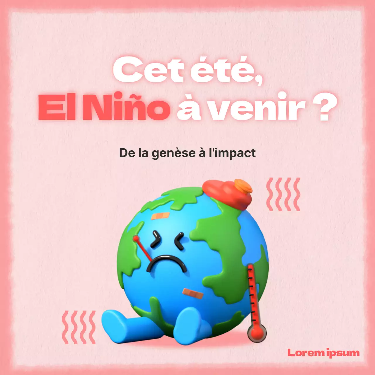 Observations climatiques en rose et rouge