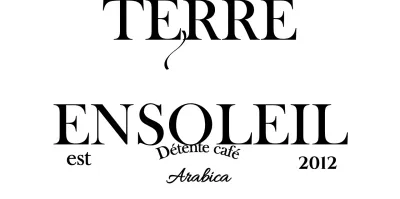 Marchandise de café avec texte conceptuel noir et élégant