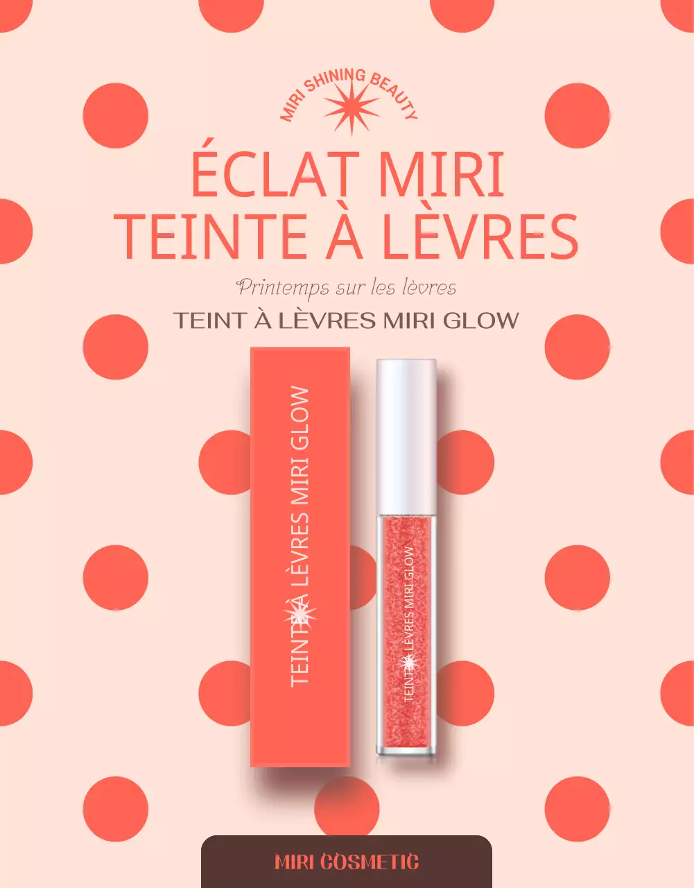 Promouvoir un rouge à lèvres propre dans les tons orange et beige