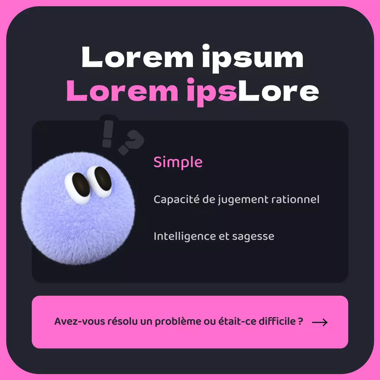 Promotion de la formation à l'alphabétisation par l'étude 3D mignonne, noire et rose