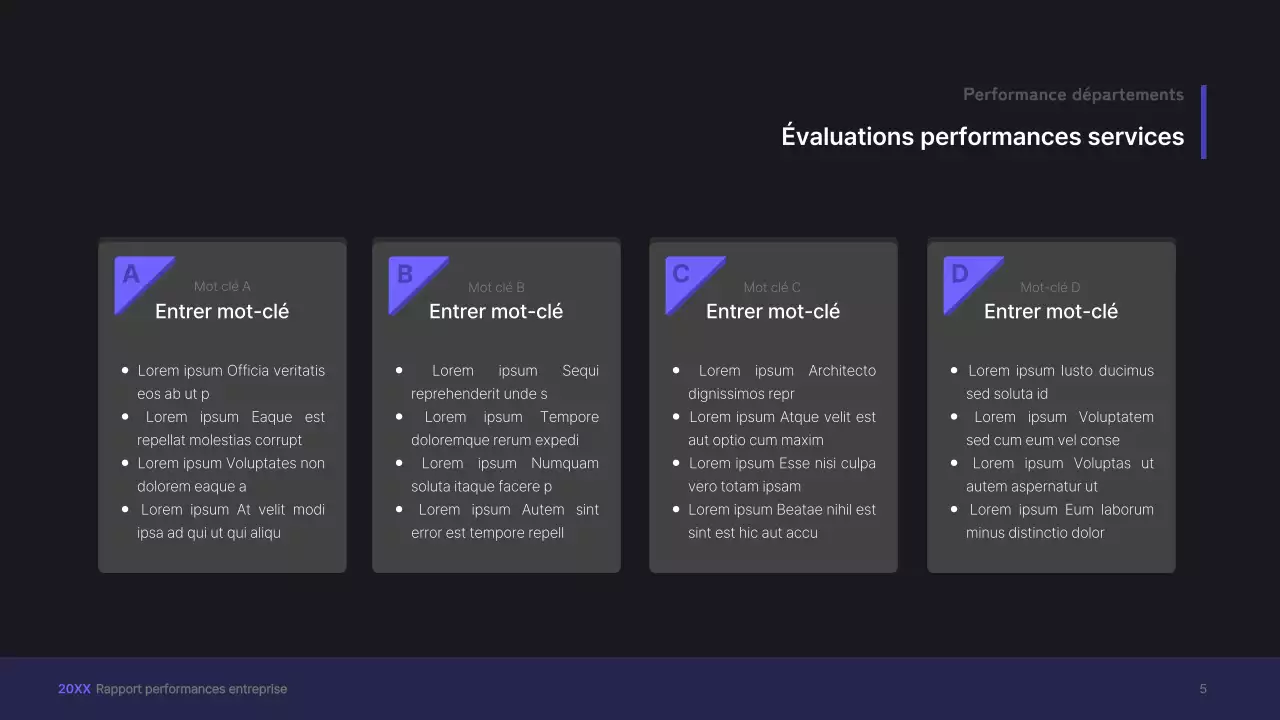 Kit de présentation d'entreprise violet, concept UI tridimensionnel