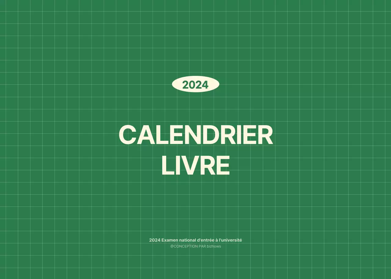 Calendrier mural SAT D-day notepad concept en vert et jaune clair