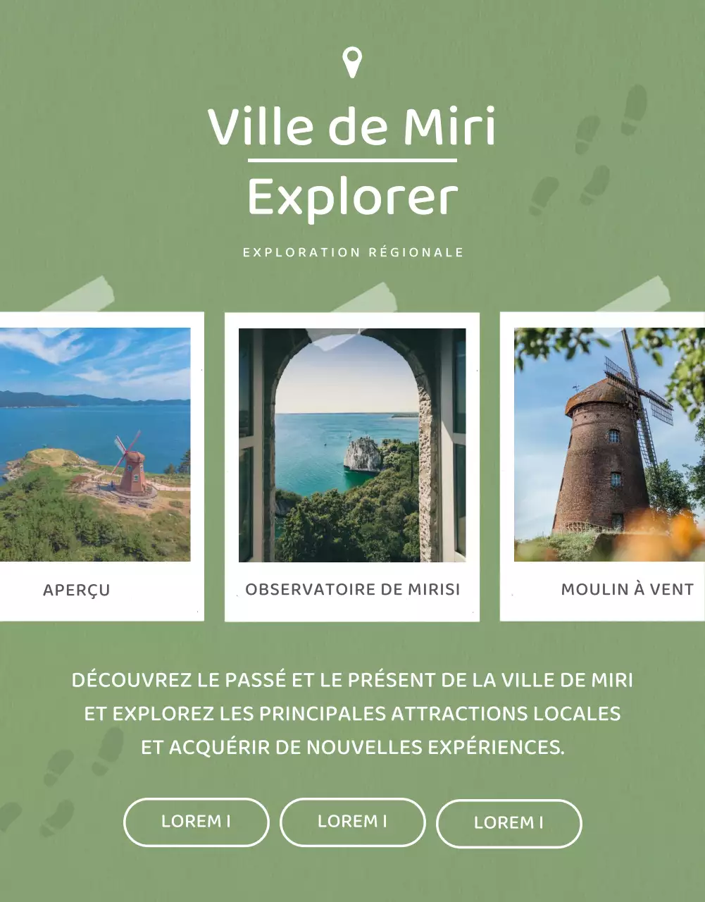 Programme d'exploration de la zone conceptuelle Polaroid en vert clair et jaune