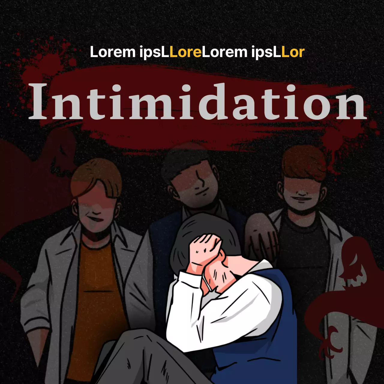 Poste du Bullying Prevention Advice Centre en noir et rouge