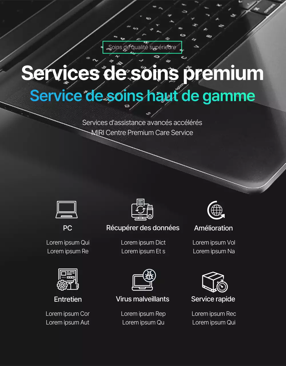 Détails du centre de réparation d'ordinateurs portables de Mint Colour