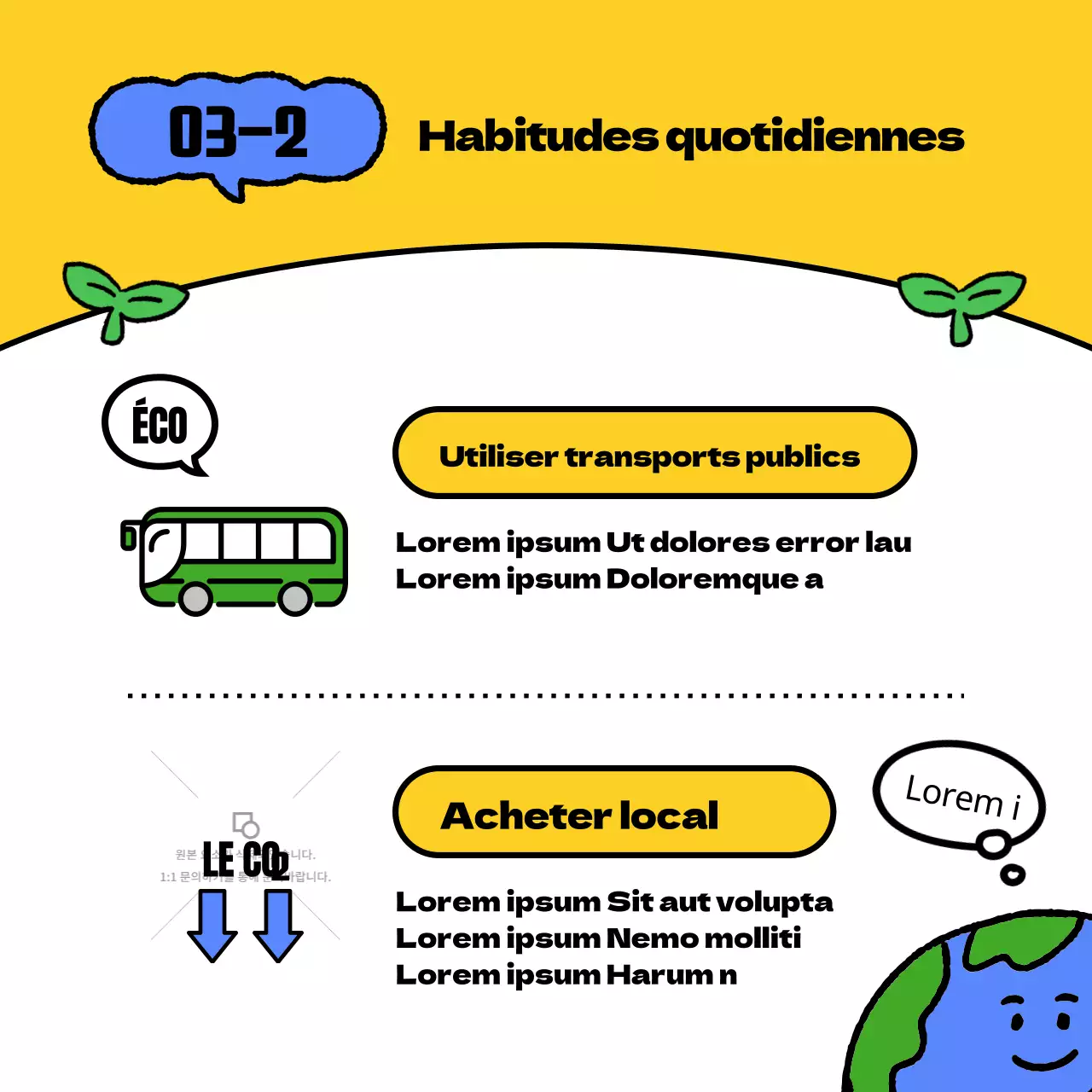 Jaune Bleu Mignon et respectueux de l'environnement Promouvoir la campagne "Green Life