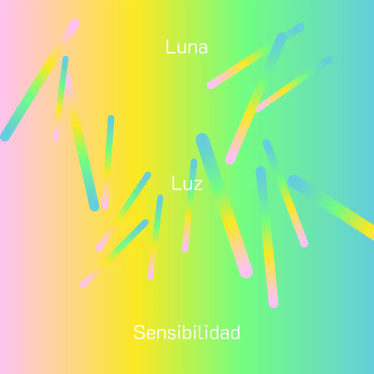 Cubierta degradada de rosa y amarillo con chartreuse y azul claro