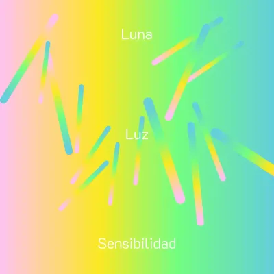 Cubierta degradada de rosa y amarillo con chartreuse y azul claro