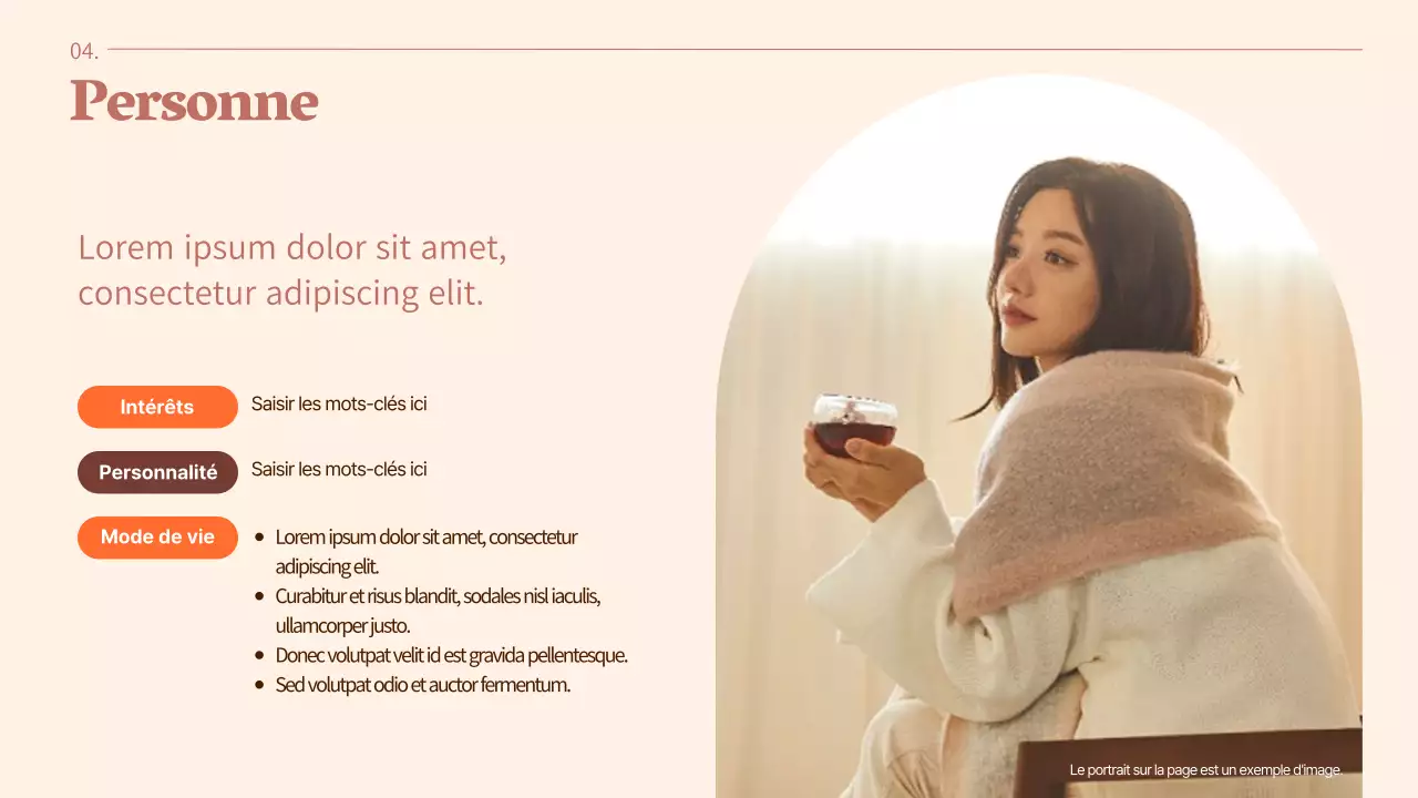 Planificateur calme et simple pour la Saint-Valentin avec des accents orange sur un fond marron chaud