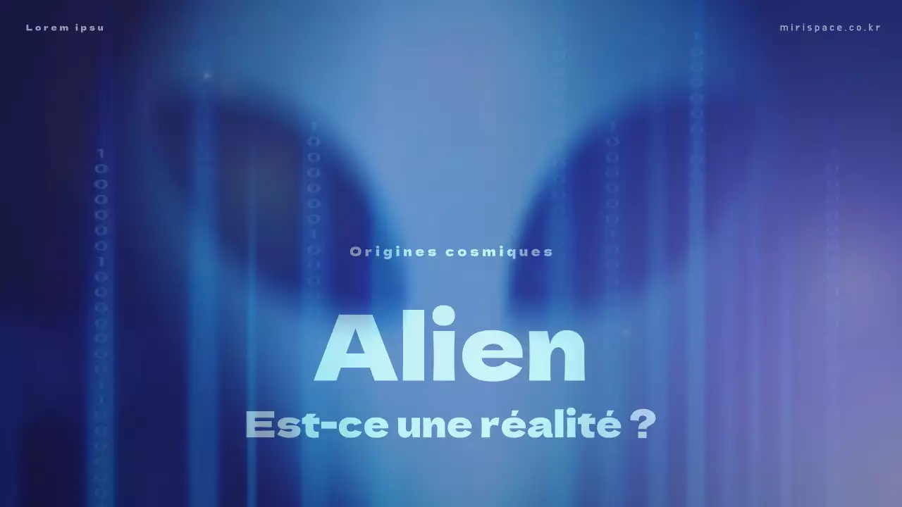 Matériel de formation avec des photos d'extraterrestres sur fond bleu