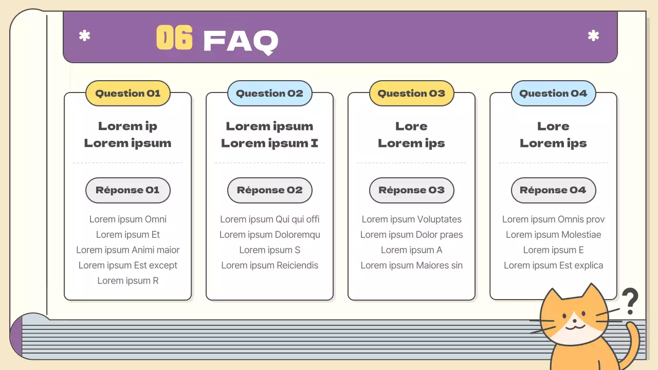 Plan de publication kitsch en jaune et violet Matériel de cours