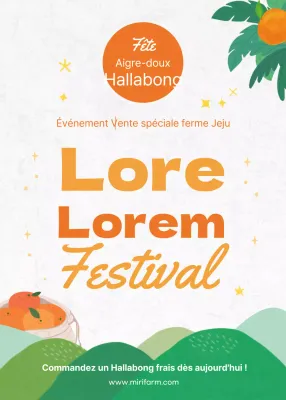Orange / Hallabong / Pop-up événementiel / Promotion alimentaire saisonnière