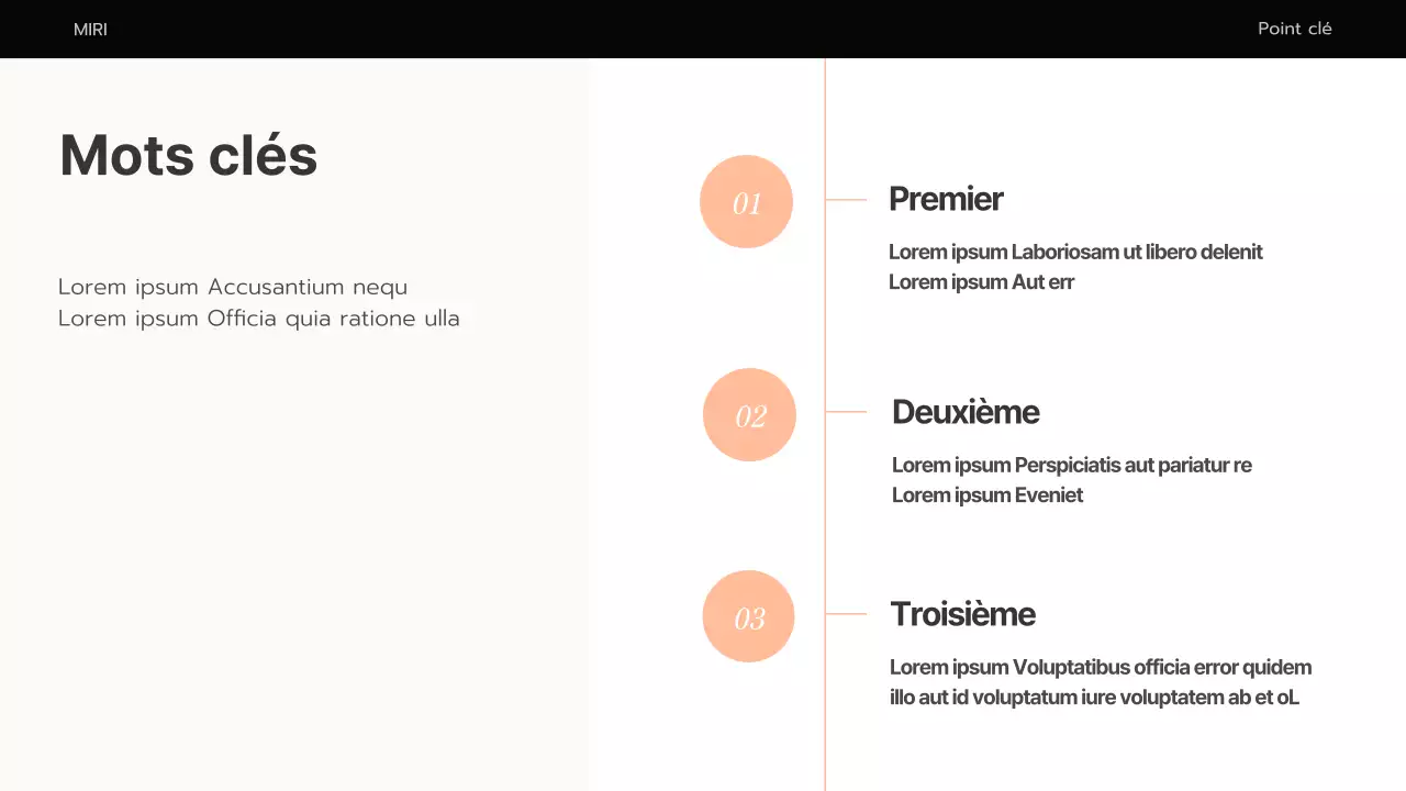 Un plan d'affaires simple en orange et beige