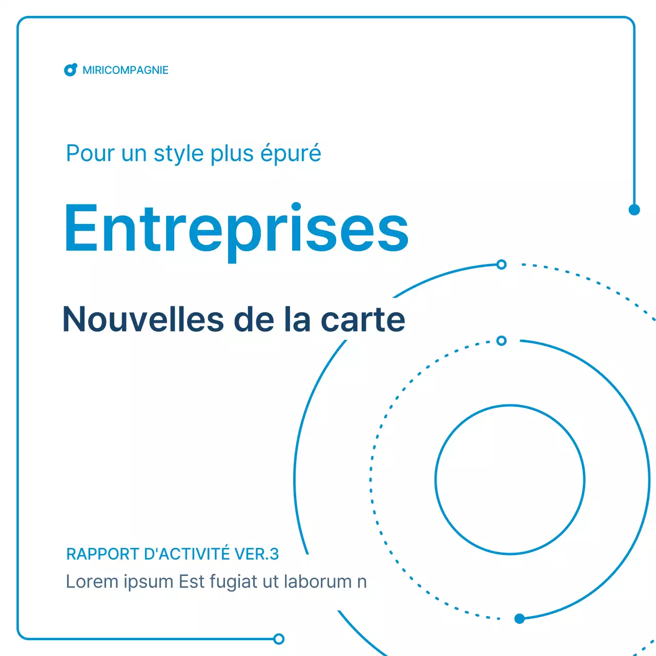 Guide des lettres d'information d'entreprise à géométrie blanche et bleue