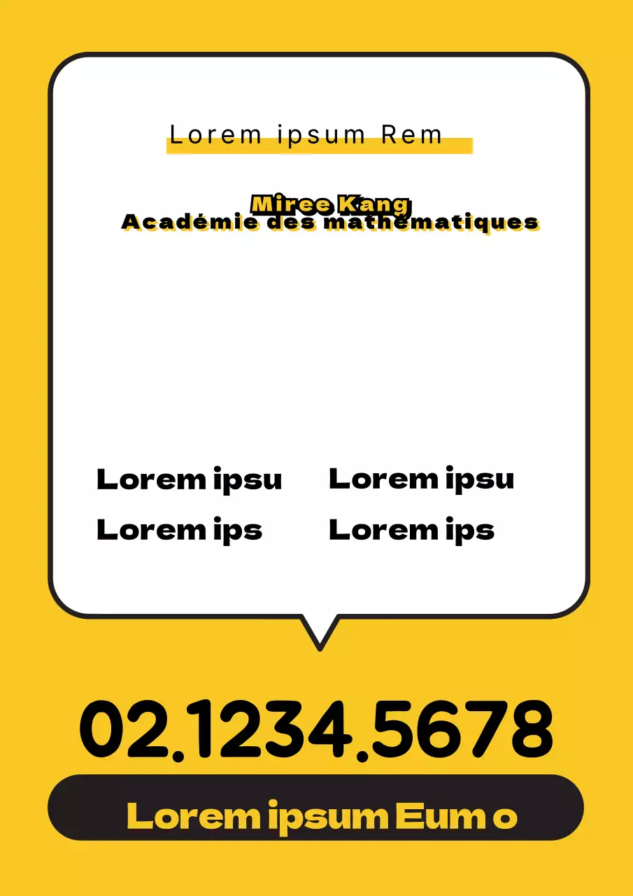 Promotion simple de l'école avec des bulles jaunes et noires