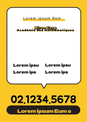 Promotion simple de l'école avec des bulles jaunes et noires