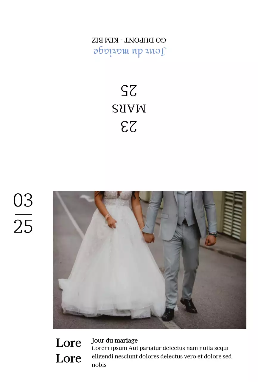 Faire-part de mariage en blanc et cadres simples