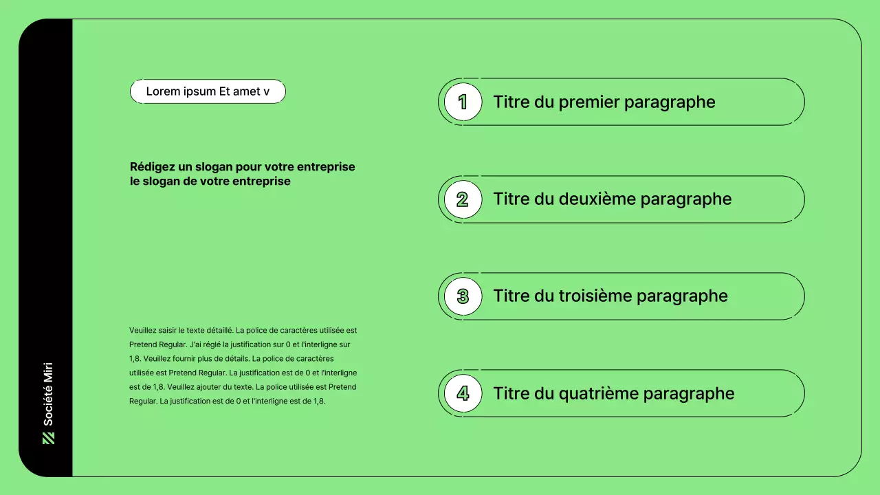 Illustration d'entreprise avec des lignes simples en vert