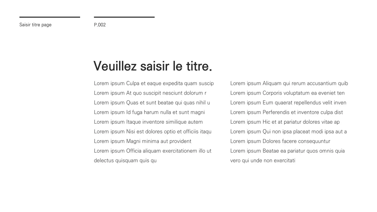 Une présentation chic