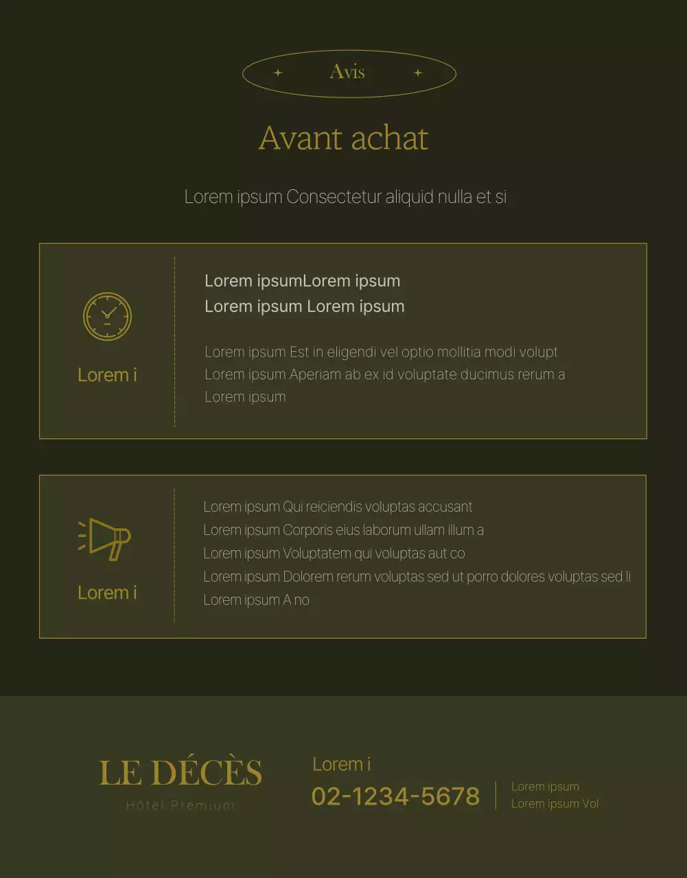 Promouvoir la gastronomie hôtelière sophistiquée dans les verts et les ors foncés