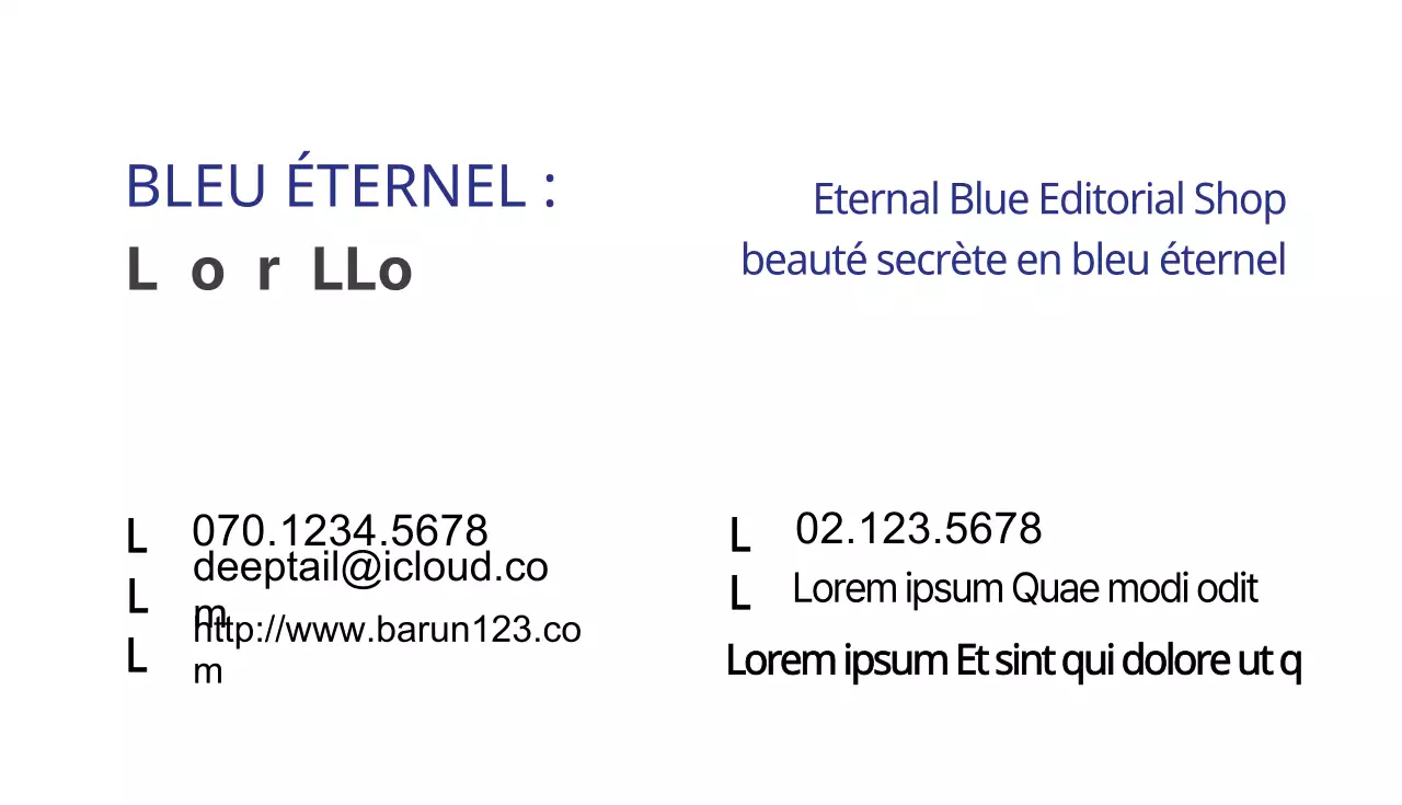 Bleu éternel