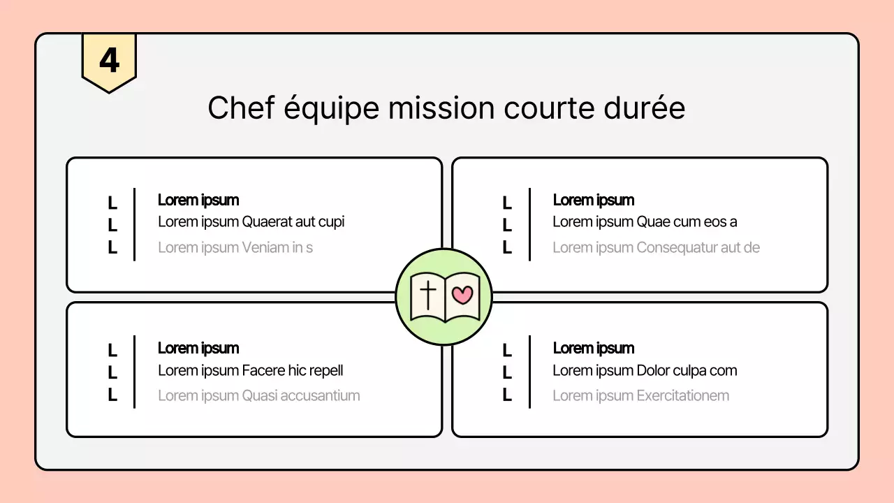 Une brochure de mission d'été de l'église aux couleurs pastel et épurées