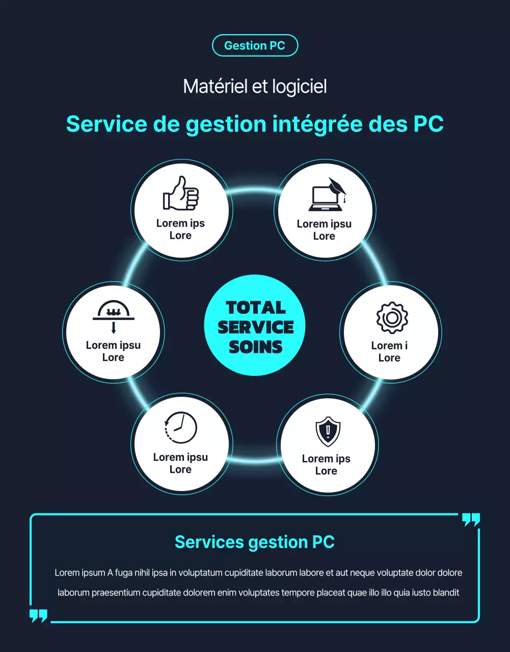Promouvoir les services de réparation d'ordinateurs en argent et en noir