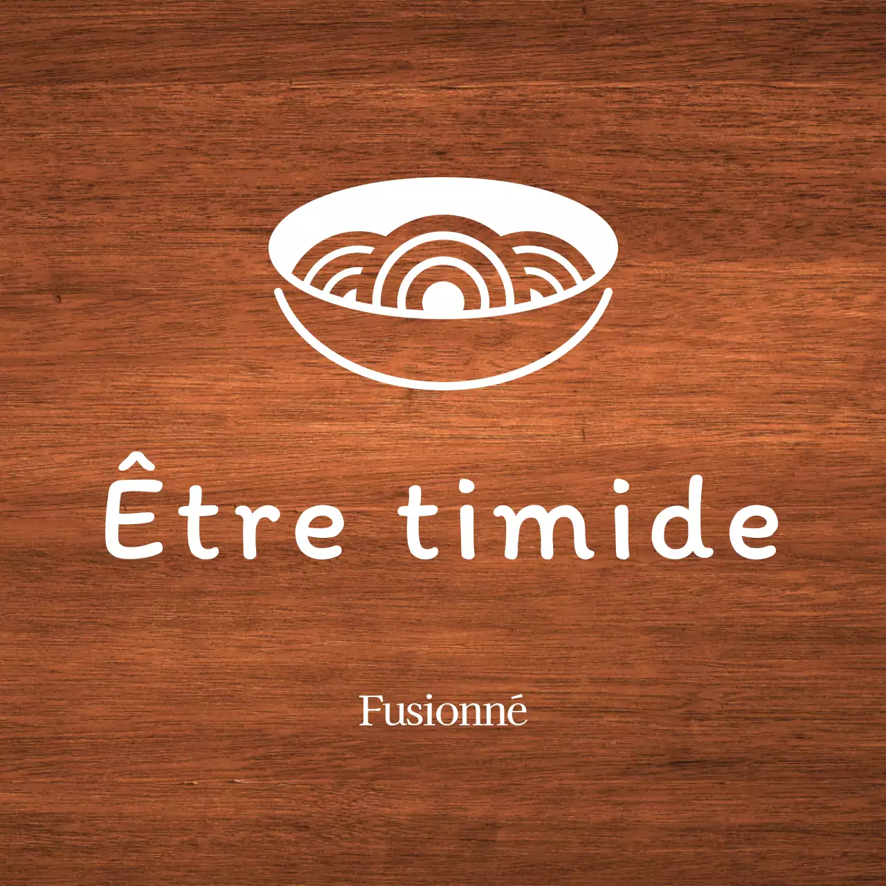 Enseigne simple d'un restaurant coréen avec texte blanc et illustrations de nouilles