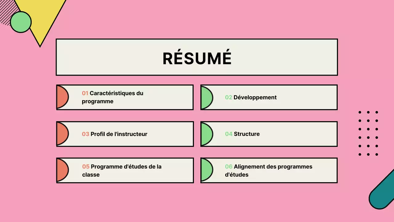 Portefeuille de propositions de programmes périscolaires roses