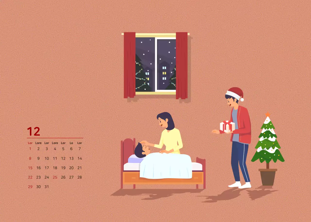 Concepto de ilustración familiar multicolor