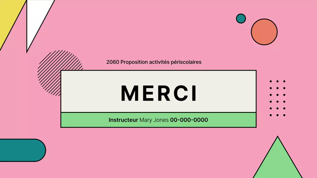Portefeuille de propositions de programmes périscolaires roses