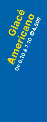 Promouvoir la vente d'un café sur fond bleu Medium