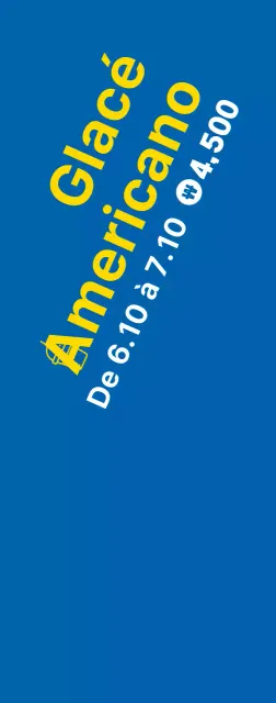 Promouvoir la vente d'un café sur fond bleu Medium