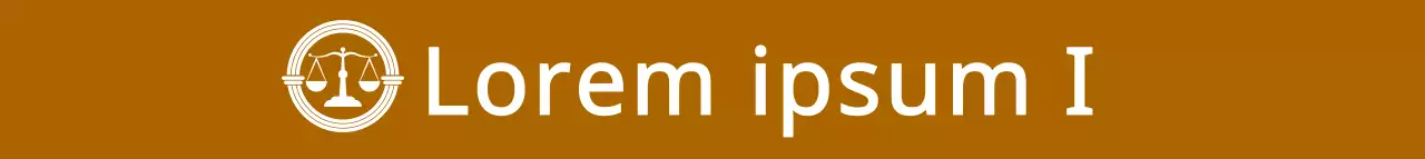 Logo symbolique simple et moderne en marron et blanc Publicité et promotion d'un cabinet d'avocats