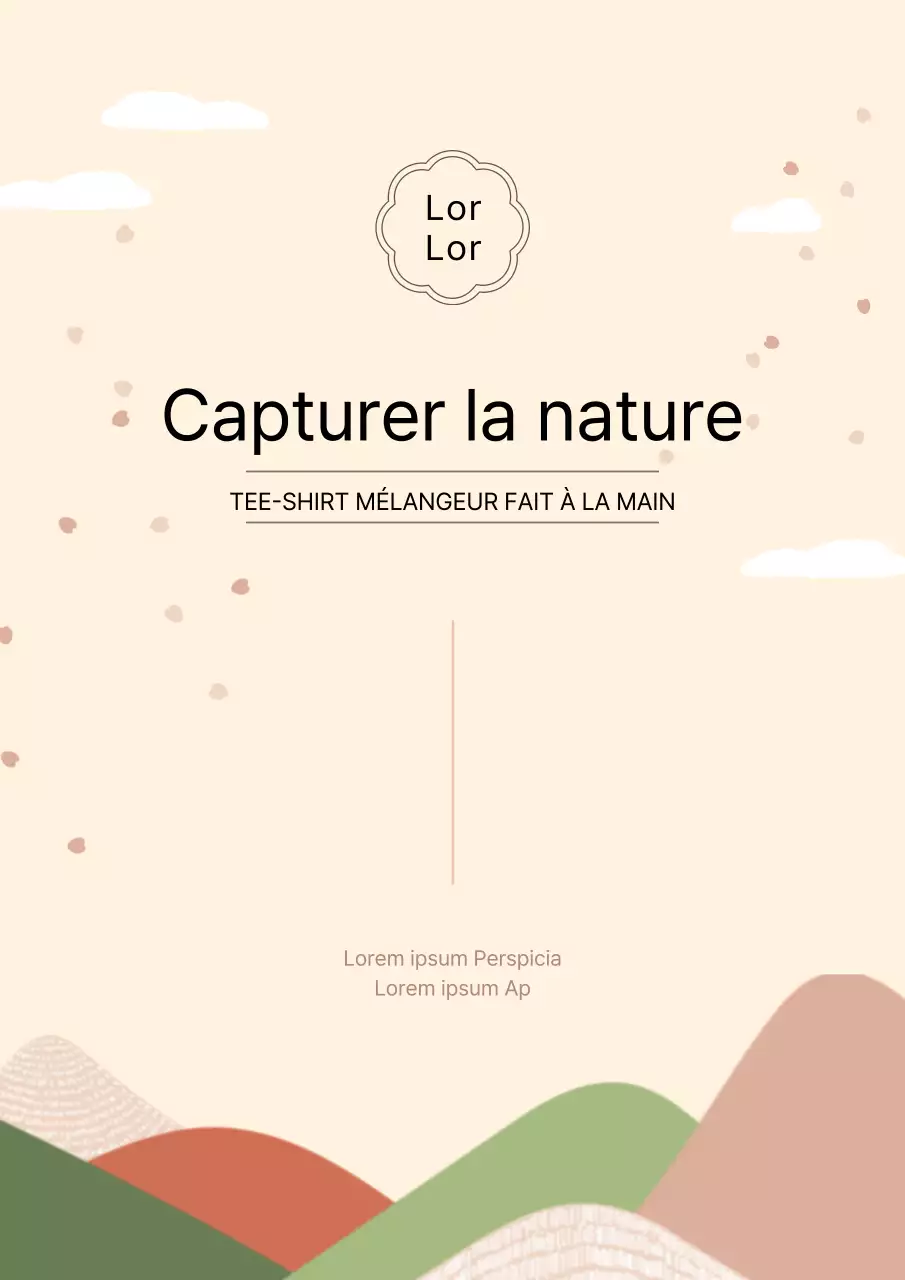 Affiche promotionnelle d'une maison de thé sur fond ivoire