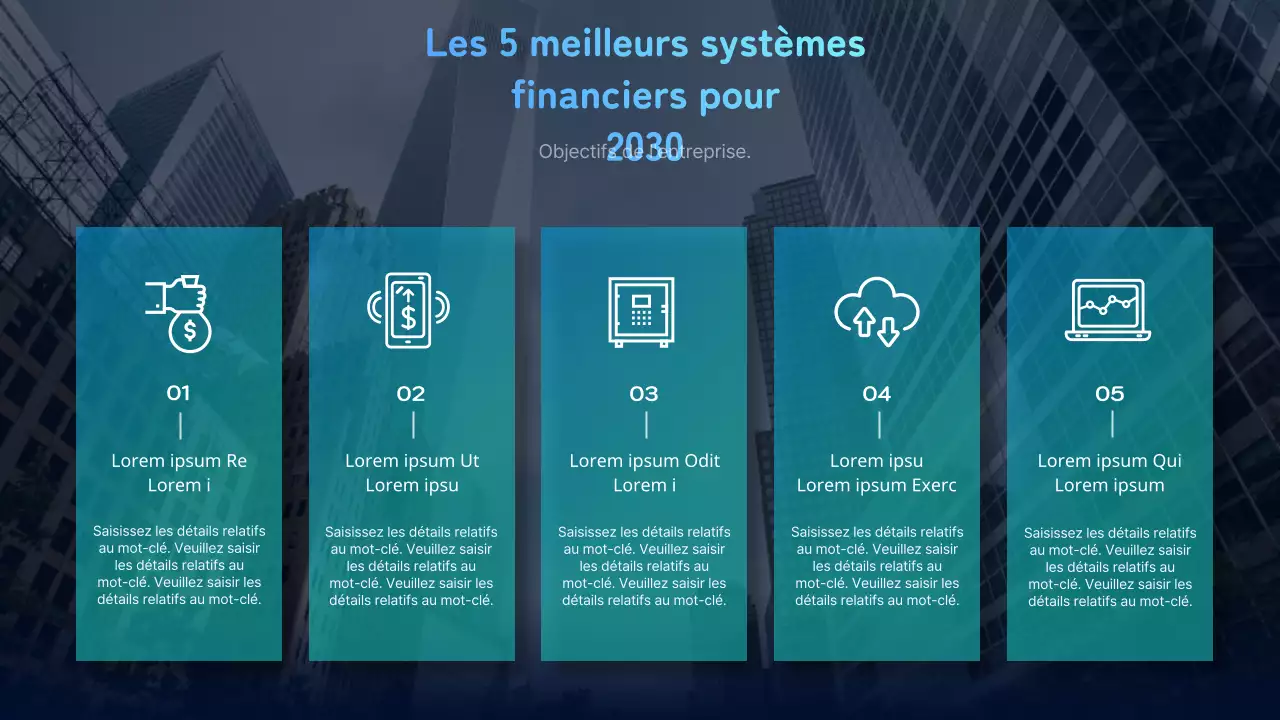 Infographie de l'agenda sur le thème de la ville bleue