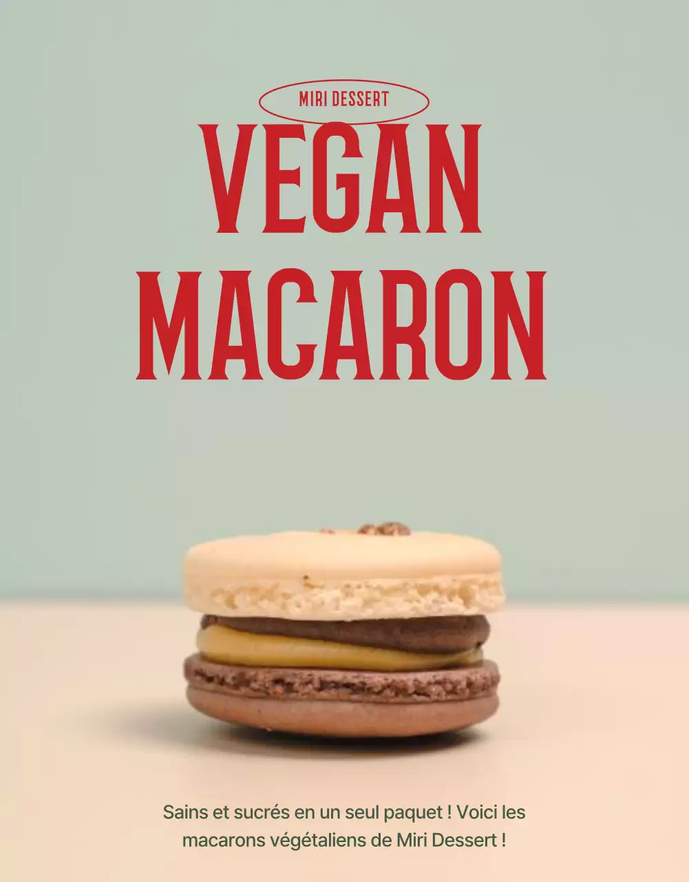 Présentation du financement des macarons végétaliens à la menthe et au rouge